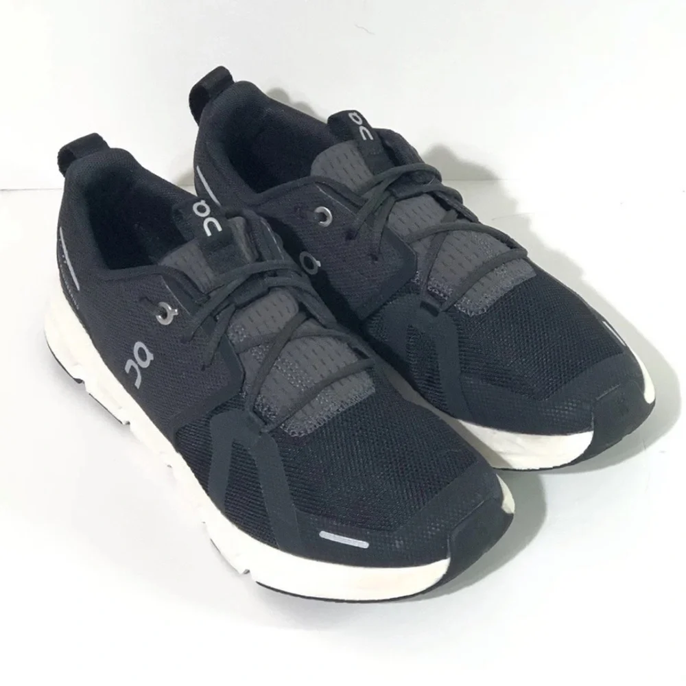 On Cloud 5 Running Shoes Woman’s Black White CloudTec Sneakers